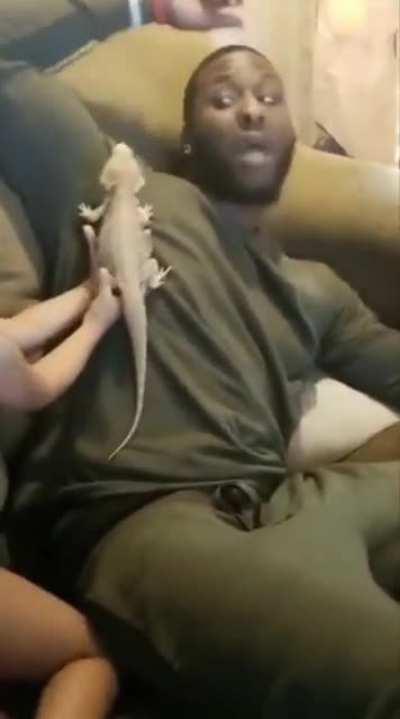 Here, want to hold him? (Sound on)