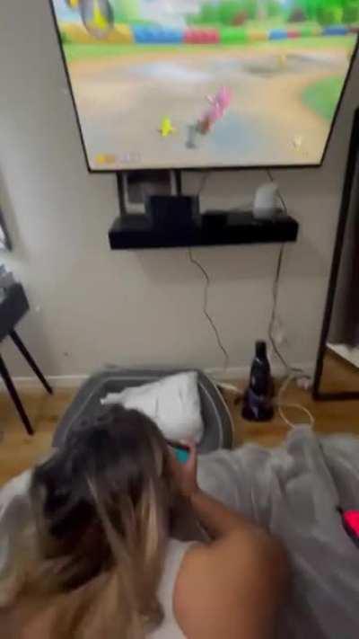 My Roomate came to pound me out while I got my gaming on