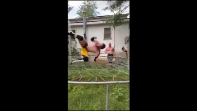 While backyard wrestling