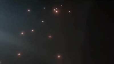 Someone managed to capture both the launching and intercepting of a rocket barrage! (rocket fire from the Gaza strip onto lsrael, 2021 - warning, LOUD)