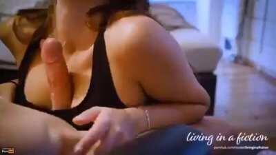 She finishes with her tits