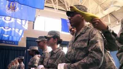 USAF honour guards rubber chicken bearing test.