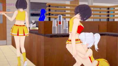 Blowjob while working [Futa School]