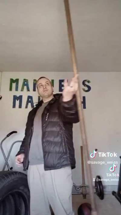 Introducing: my husband and his sticks