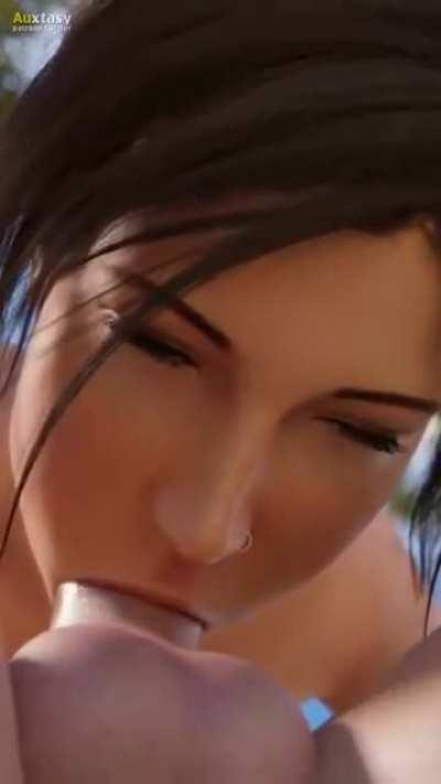 Lara flawlessly deepthroating a cock (auxtasy)