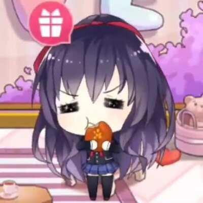 Tohka eating Kinako Bread in SP