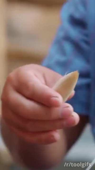 making calligraphy brushes from scratch.