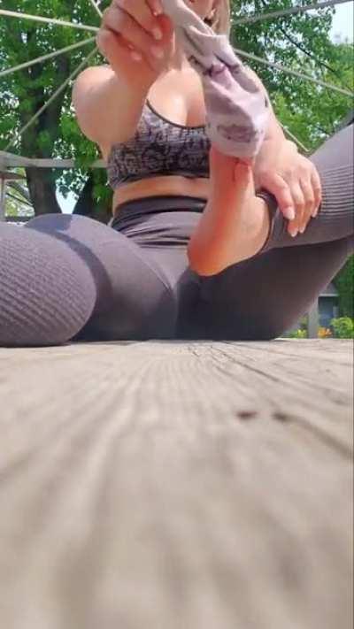 Just finished working out. So sweaty