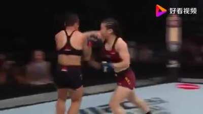 Beautiful Muay Thai technique by Zhang Weili