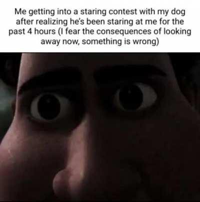 Blursed staring contest