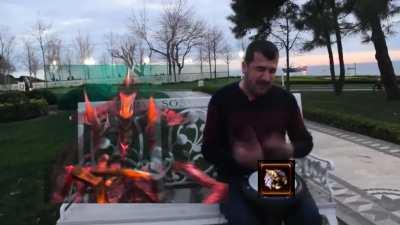 Zerg players when they lose the entire drone line to Helions