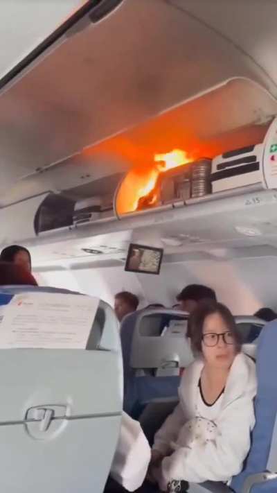 Fire rages after a battery caught fire