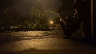 Late night arch outside