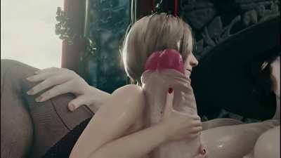 Mia x lady Dimitrescu huge cock ( GeneralButch) [ resident evil]