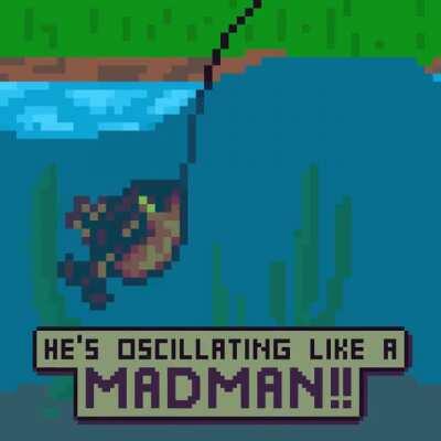 He's oscillating like a madman!!!!! (congrats on catching the legend cap!)