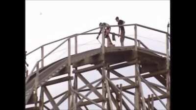 Worlds smallest roller coaster car is freaking me out.