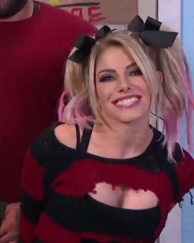 Alexa Bliss excited in anticipation to be getting her ass pounded by the Fiend's monster cock