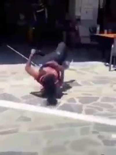 Just walking down the street.