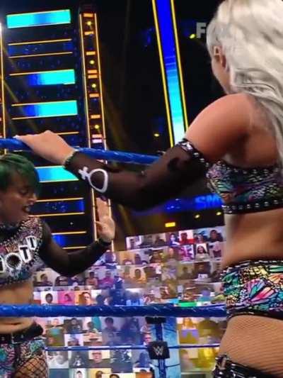 Liv in her slightly cheeky attire