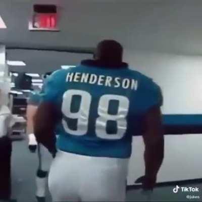 PRIMETIME PLAYOFF FOOTBALL TONIGHT IN DUUUUUUUVVVVVAAAAALLLL AND WE GOT THIS BIG SCARY MOTHER FUCKER OUT HERE TO GET THE CROWD HYPE