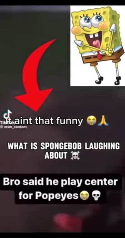 awh hell awh what is sbringebub laughing about 😭😭😭😭