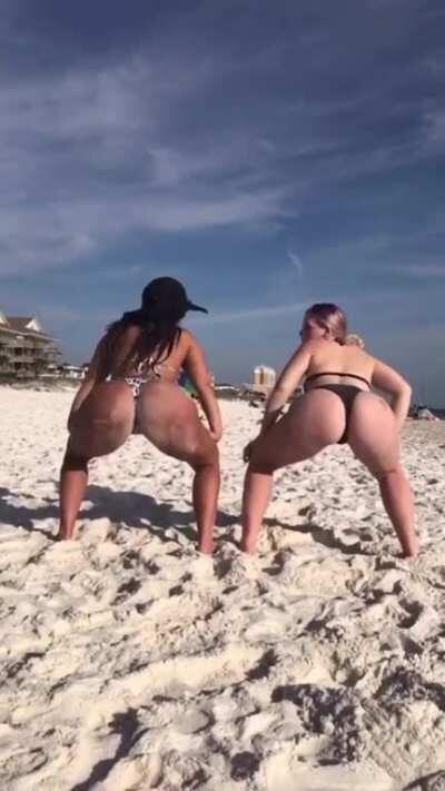 Beach twerking