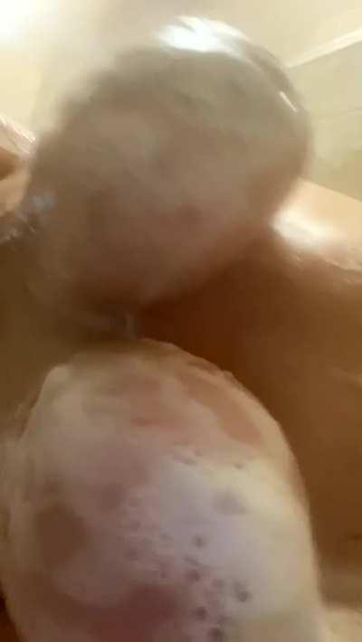 Would you bend me over in the shower and fuck me ? or is a titty fuck preferred?