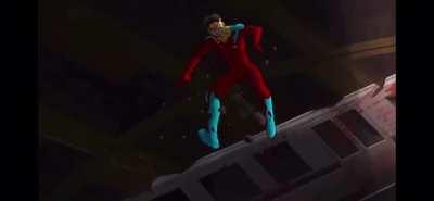 “Omni Man isn’t as fast as Metro Man” I think they about the same, but only because of this scene