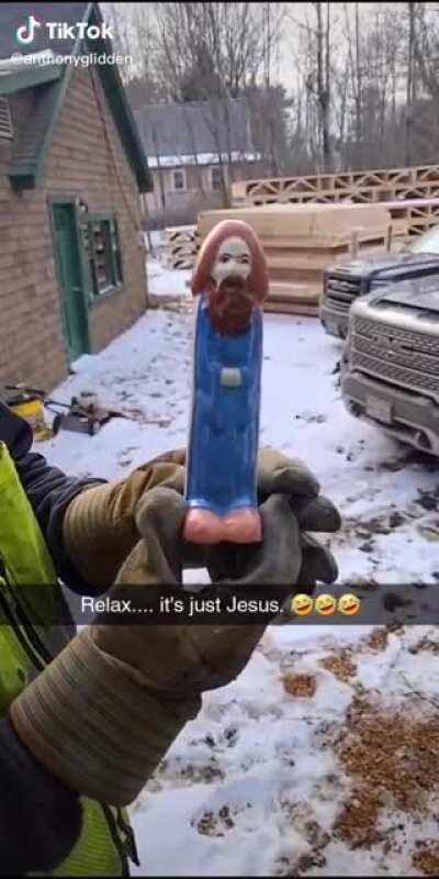 So this is is supposed to be a Jesus statue