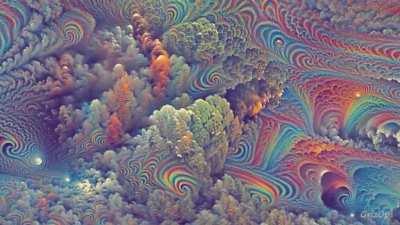 Flying Through Psychedelic Clouds