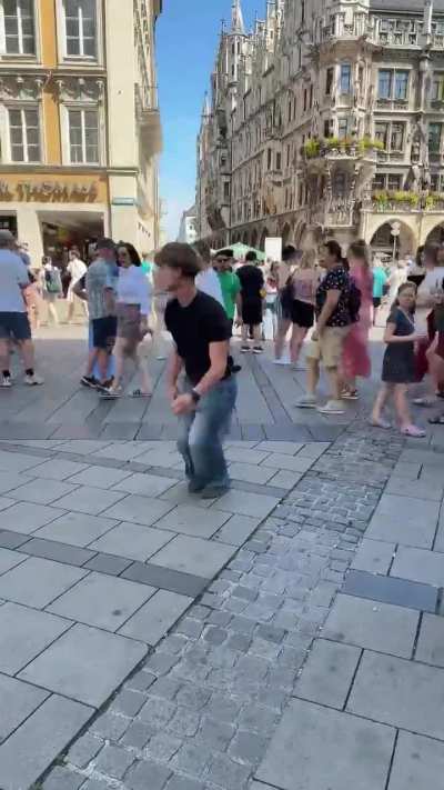 in a crowed german city center