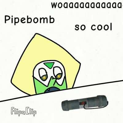 Peridot discovers a pipebomb