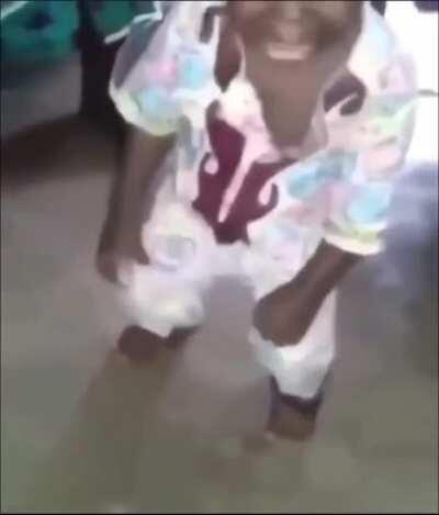 The exaggerated Swagger of a Crying Black Kid