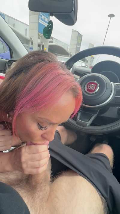 It was sooo hot feeling him cum in my mouth while there were so many people around