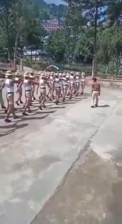 Don't know the source but it is hilarious wo watch them march on a old song from film 🤗