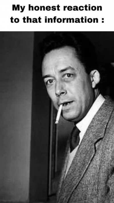 My honest reaction to that information