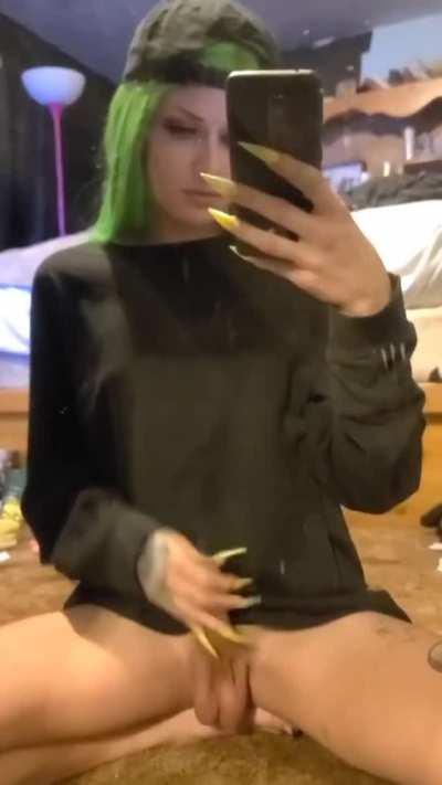 Sky Burrito needs a good boy to give her a deep blowjob (gif)