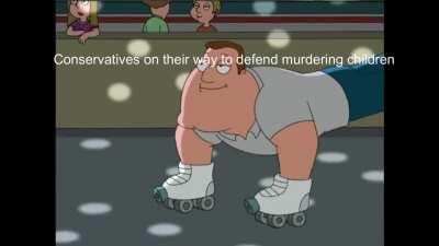 Conservatives on their way to defend murdering kids