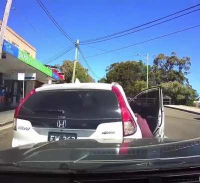 Angry driver manages to run themself over