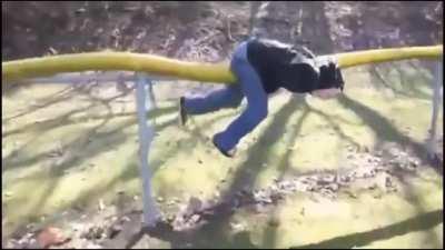 HMBT while I jump of a sign