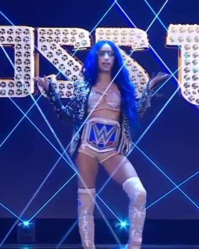 Sasha dancing with her championship compilation