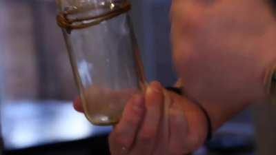 repurposed glass bottle