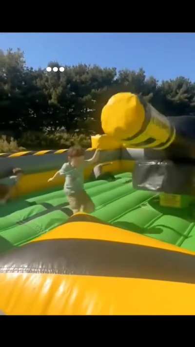 Kid falls over while playing