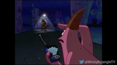 He’s just standing there...