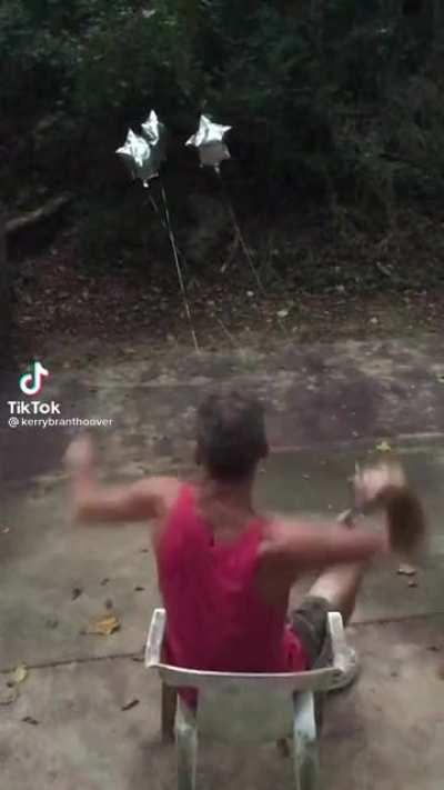 To flex his dart throwing skills