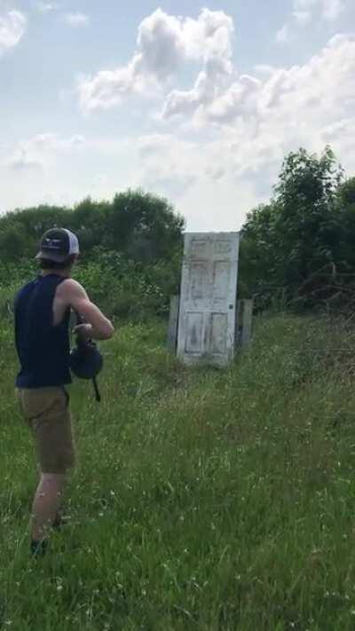 Hi, I’m hunter. Today I’ll be teaching the correct way to breach a door with a saiga 12. Thanks for your time.