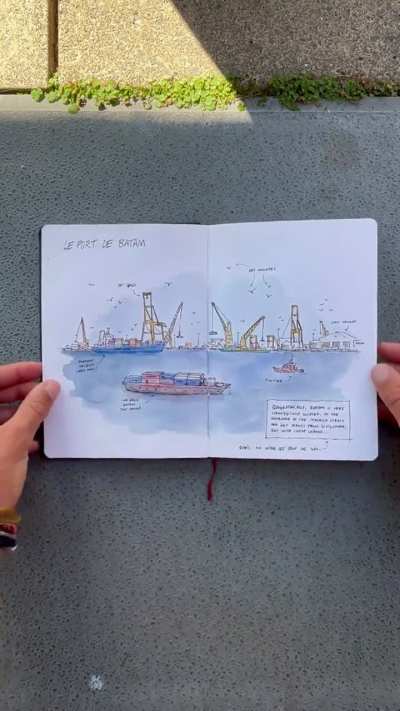 My sketchbook from backpacking Indonesia :) decided to not take photos and sketch everyday instead!