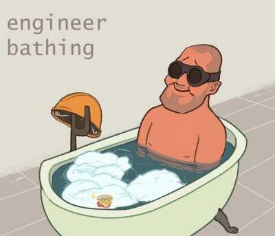 engineer bathing