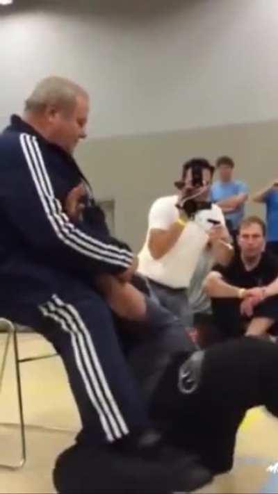 “Martial arts master” at work