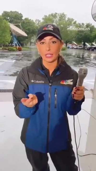 NBC’s Kyla Galer confirms condom is good enough to protect microphone during hurricane Ian coverage but still not good enough to protect a woman’s “right to choose”. 🤡